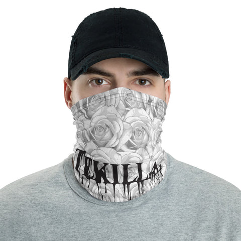 Dripp on Roses B&W Neck gaiter