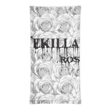 Dripp on Roses B&W Neck gaiter